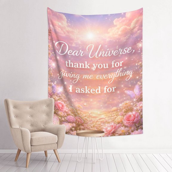 Dear Universe Gratitude Anime Tapestry Indian Wall Hanging Tapestries Room Decor For Bedroom Living Room Dorm 30 x 40 inch