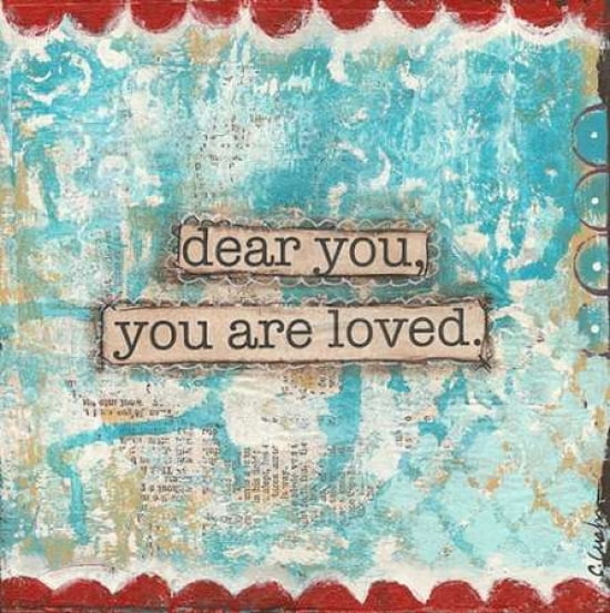 Dear You Are Loved Canvas Art - Cassandra Cushman (24 x 24)