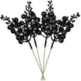 thumbnail image 1 of DearHouse 22 Pcs Pack Christmas Glitter Berries Stems,16.5 Artificial Christmas Picks for Festival Holiday Crafts and Home Decoration … (Black), 1 of 7