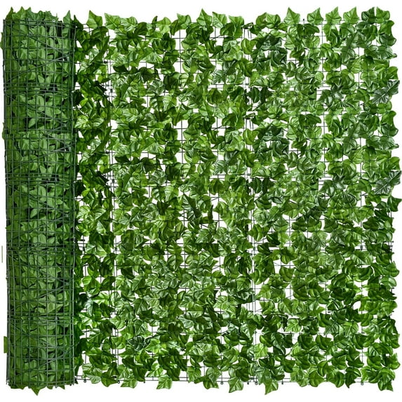 DearHouse Artificial Ivy Privacy Fence Wall Screen, 59x236.2inch Artificial Hedges Fence and Faux Ivy Vine Leaf Decoration for Outdoor Garden Decor