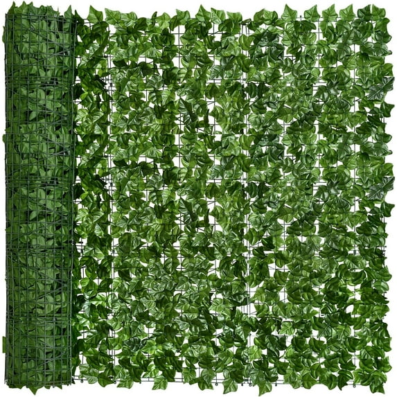 DearHouse Artificial Ivy Privacy Fence Wall Screen, 59x236.2inch Artificial Hedges Fence and Faux Ivy Vine Leaf Decoration for Outdoor Garden Decor