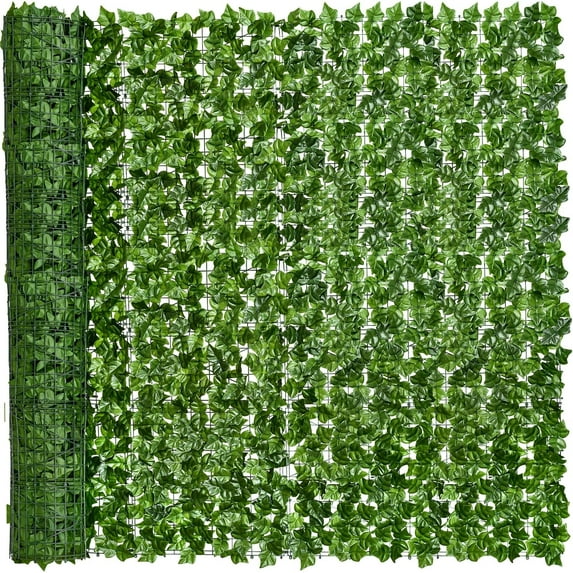 DearHouse Artificial Ivy Privacy Fence Wall Screen, 59x236.2inch Artificial Hedges Fence and Faux Ivy Vine Leaf Decoration for Outdoor Garden Decor
