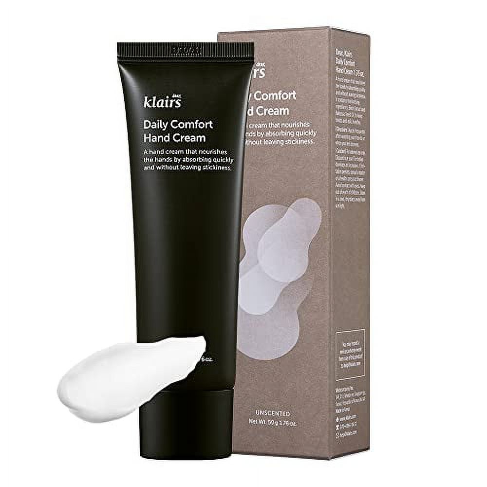 [DearKlairs] Daily Comfort Hand Cream 1.7 Ounce Unscented, Quick Dry, NonGreasy, Hand Lotion