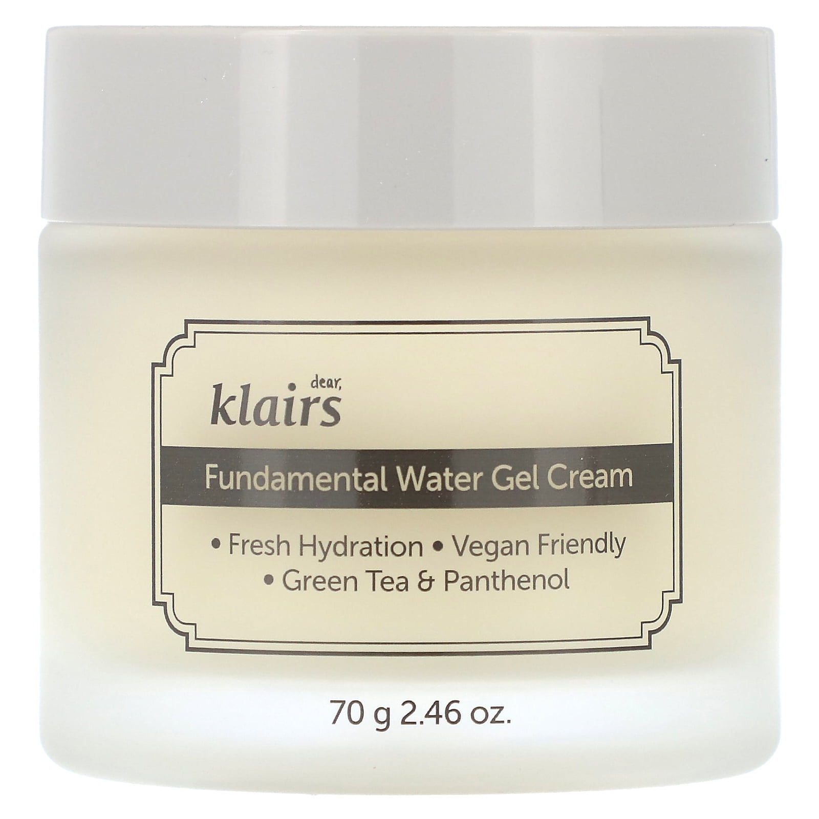 [DearKlairs] Fundamental Water Gel Cream 2.36 fl oz | Vegan, Jeju Green Tea Water and Panthenol