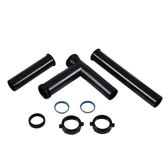 Dearborn A9100TB 1.5 in. Bagged Telescopic Disposer Kit for In-Sink-Erator, Black