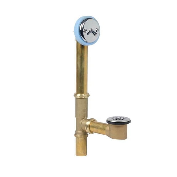 Dearborn P8227BN Waste & Overflow White Plastic Tubular Uni-Lift, Brushed Nickel