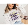 thumbnail image 1 of Dearest Gentle Reader Sweatshirt Unisex Whistle Down Society Papers Spill The Tea Gift For Fan Bridge Ton Wisteria Floral Longsleeved Shirts, 1 of 2