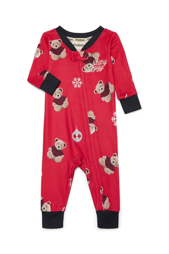 Unisex Baby Holiday Matching Family Pajamas Union Suit, Sizes 6M-18M