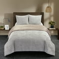 thumbnail image 1 of Dearfoams Contemporary Striped 3 Piece Comforter Sets, King, 1 of 3