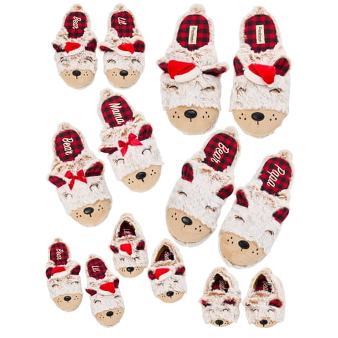 Cozy Comfort Matching Family Bear Slippers