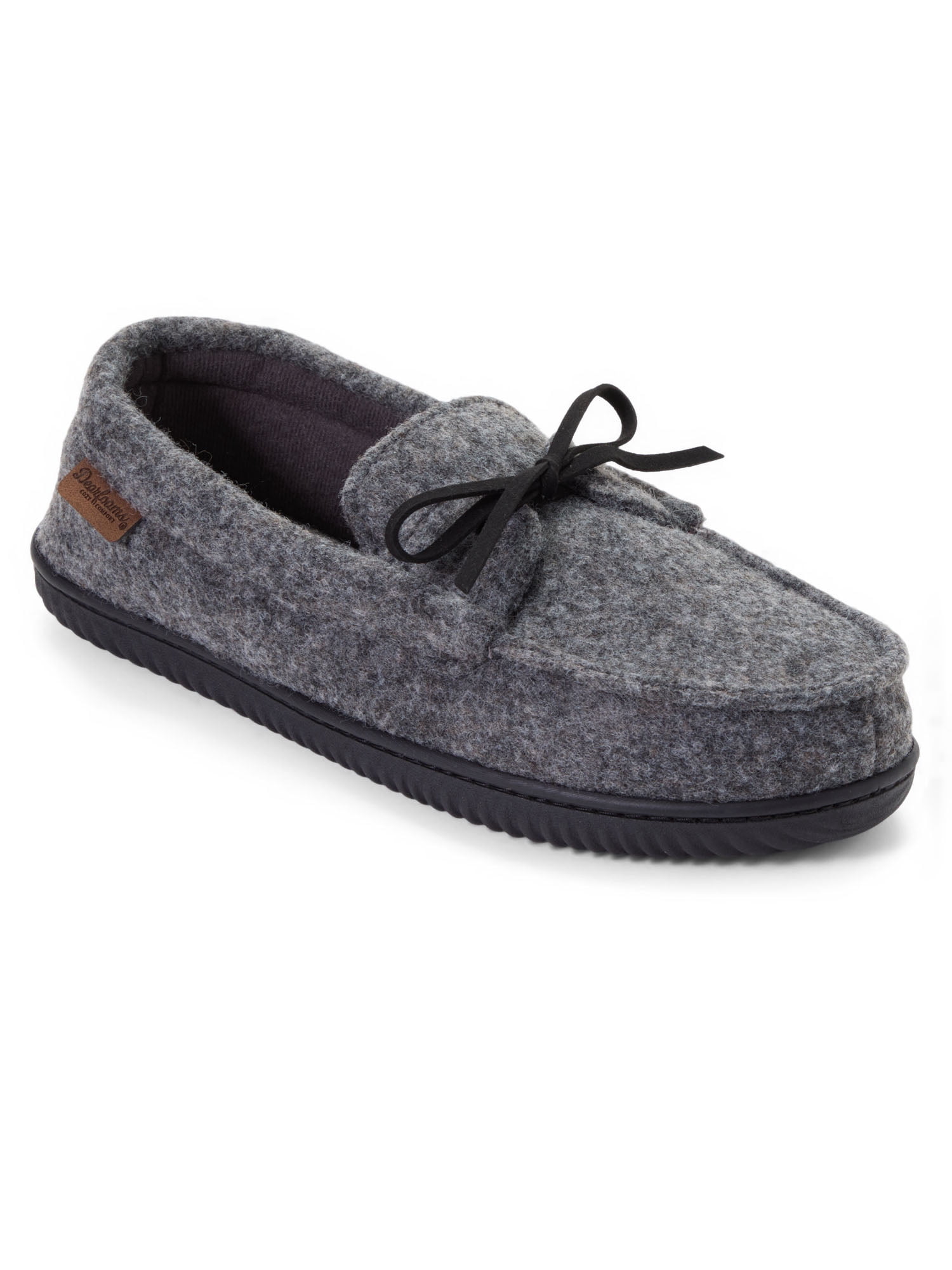 Dearfoams Cozy Comfort Men's Conrad Tie Moccasin Slippers