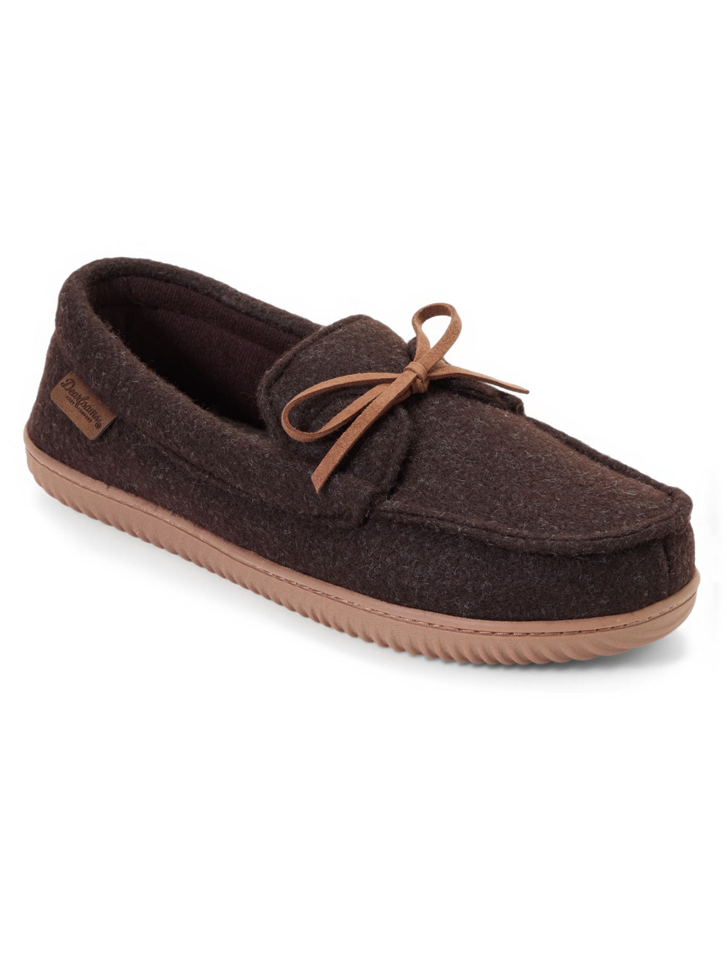 Dearfoams Cozy Comfort Men's Conrad Tie Moccasin Slippers