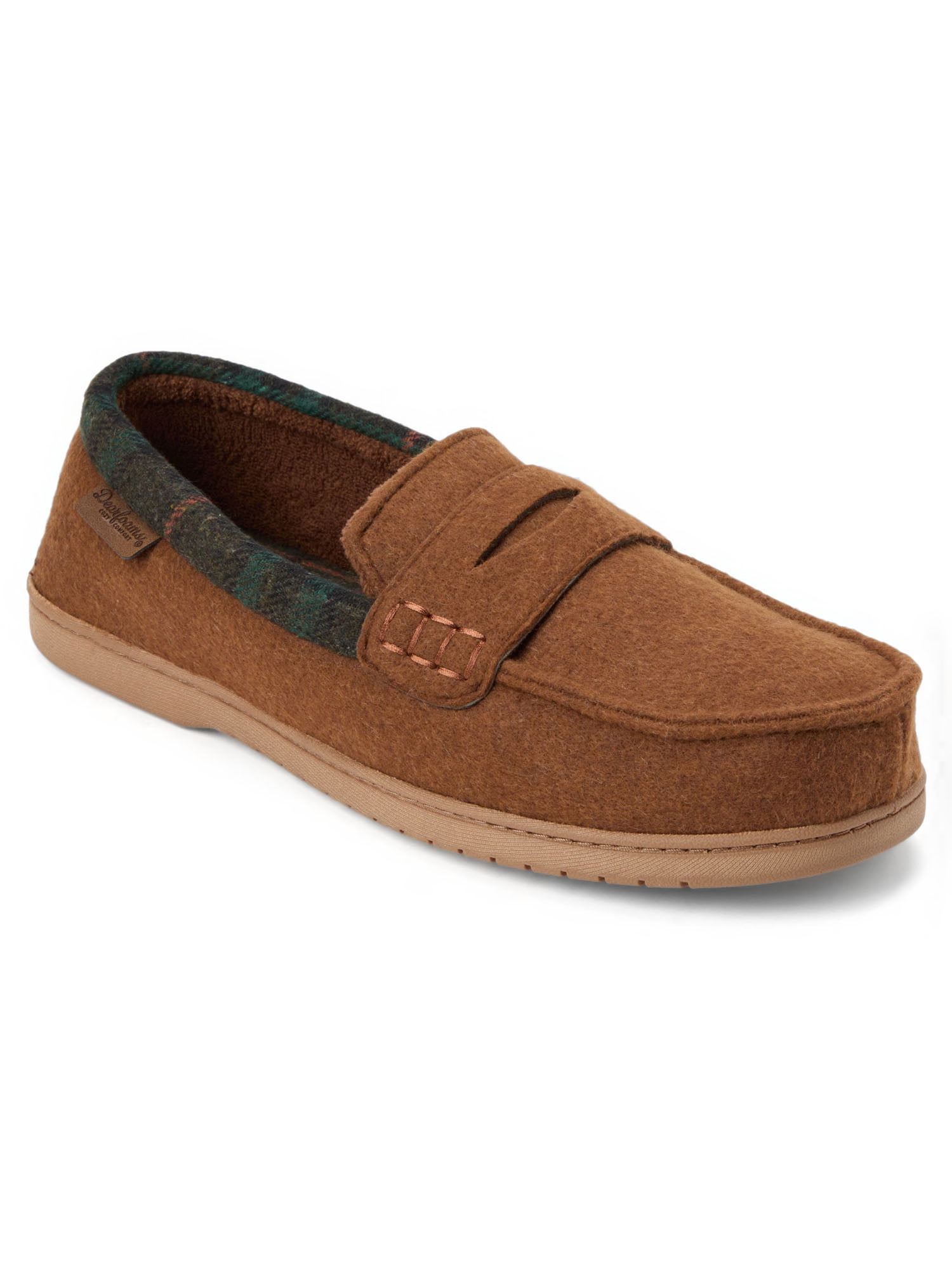 Dearfoams Cozy Comfort Men's Felted Penny Moccasin Slippers