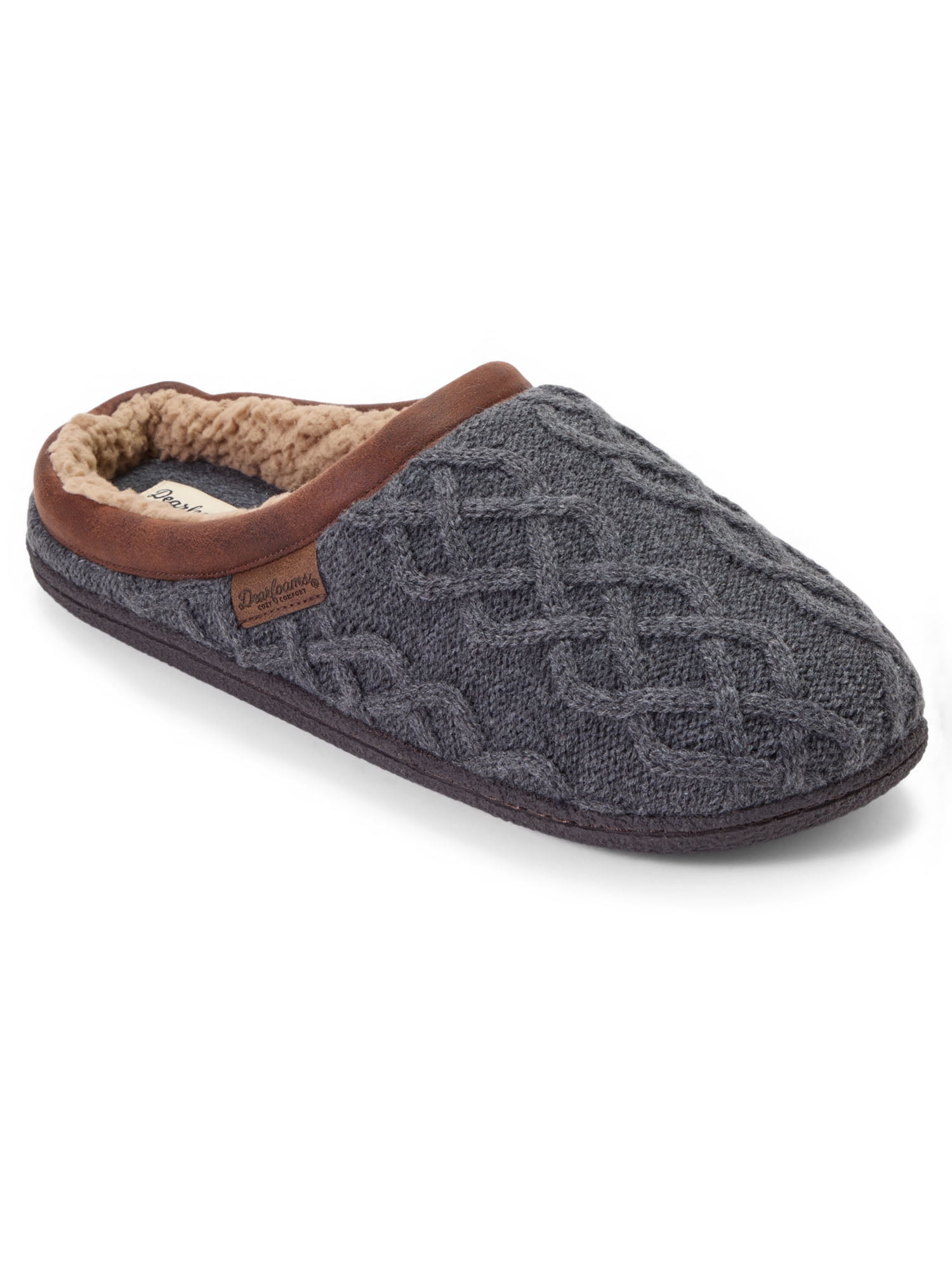 Dearfoams Cozy Comfort Men's Fisherman Knit Clog Slippers