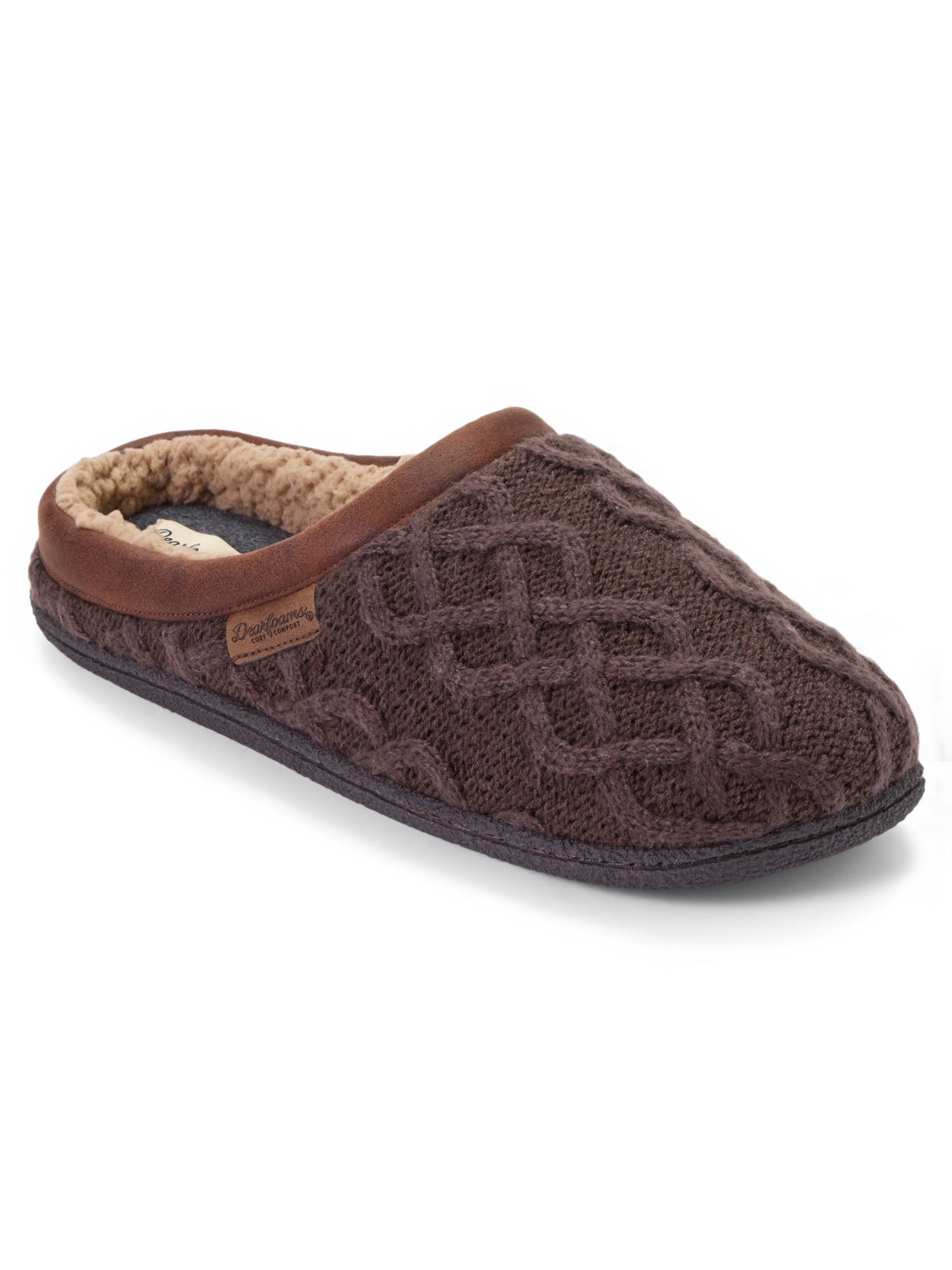 Dearfoams Cozy Comfort Men's Fisherman Knit Clog Slippers