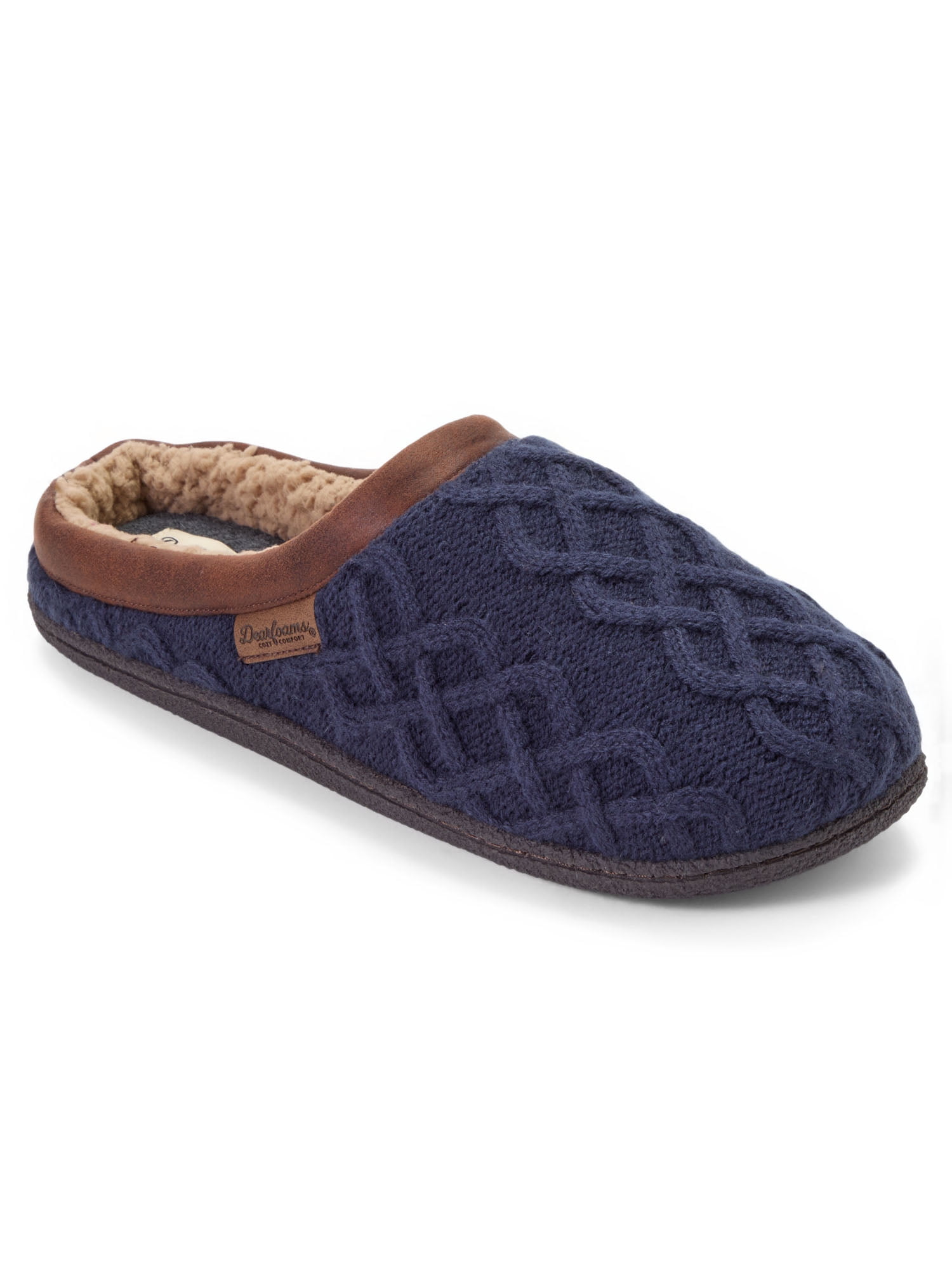 Dearfoams Cozy Comfort Men's Fisherman Knit Clog Slippers