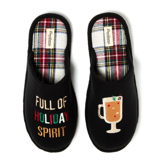 Dearfoams Cozy Comfort Men's Holiday Sprit Scuff Slippers