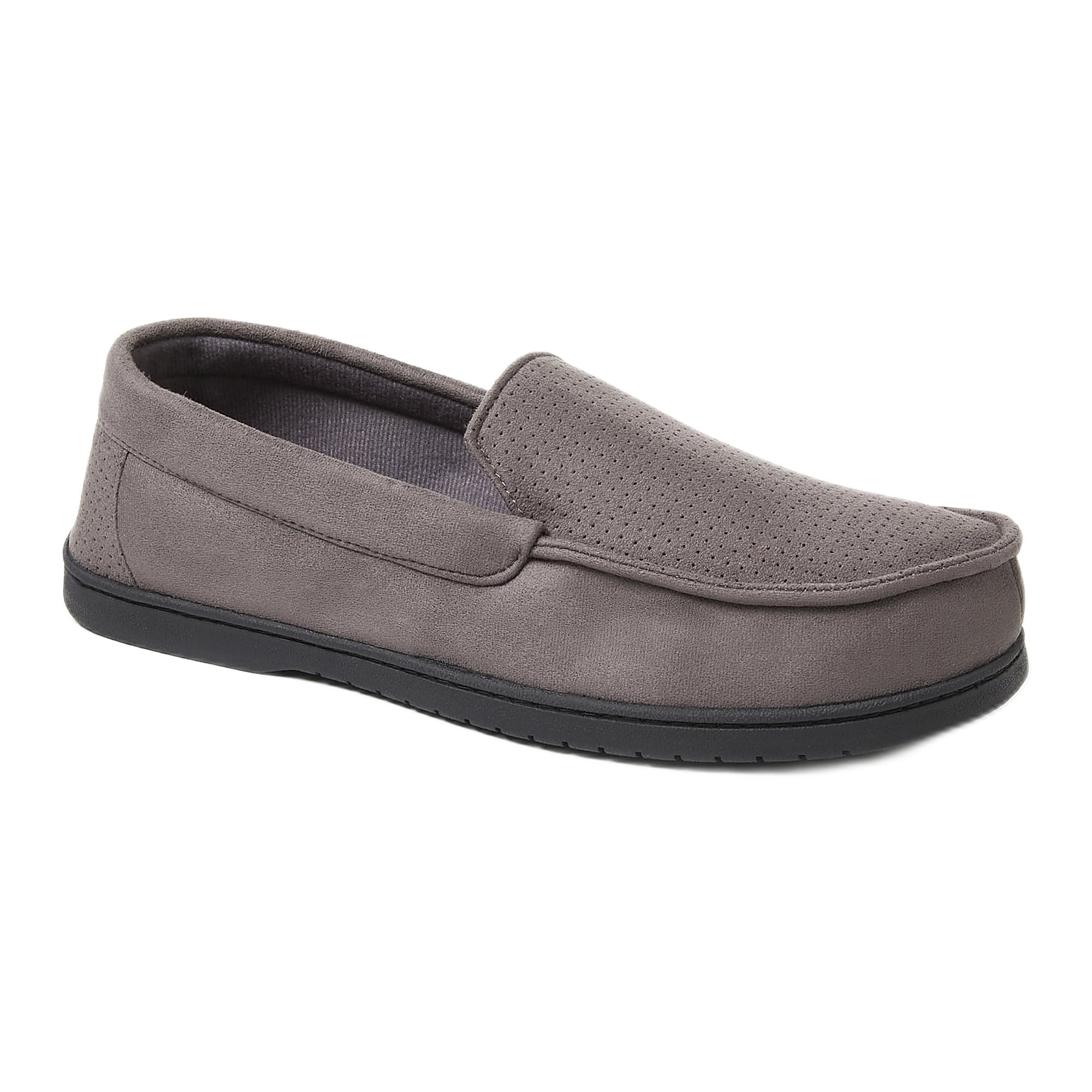Dearfoams Cozy Comfort Men's Jason Microsuede Moccasin Slippers