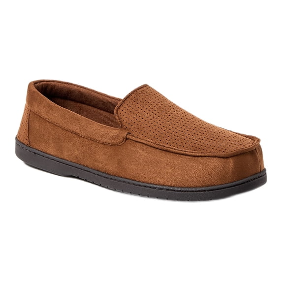 Dearfoams Cozy Comfort Men's Jason Microsuede Moccasin Slippers