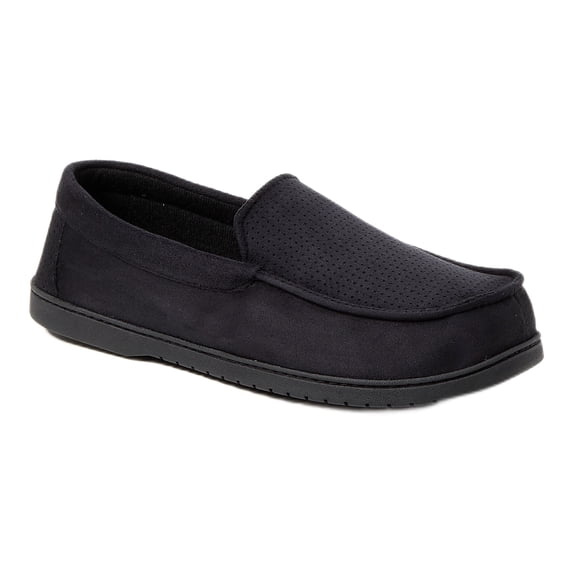 Dearfoams Cozy Comfort Men's Jason Microsuede Moccasin Slippers