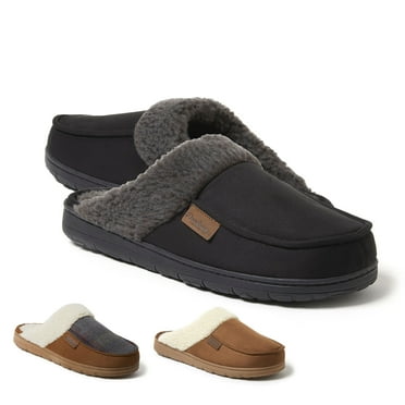 Dearfoams Cozy Comfort Men's Microsuede Moc Toe Scuff Slippers