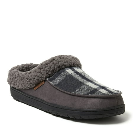 Dearfoams Cozy Comfort Men's Plaid Moc Toe Clog Slippers
