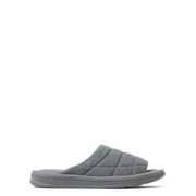 Dearfoams Cozy Comfort Mens Quilted Jersey Slide Slippers