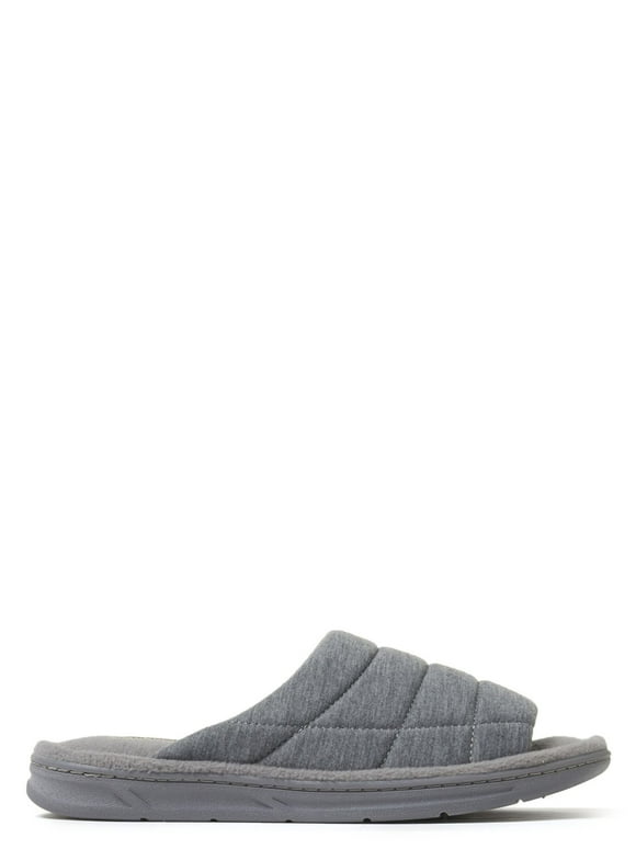 Dearfoams Cozy Comfort Men's Quilted Jersey Slide Slippers