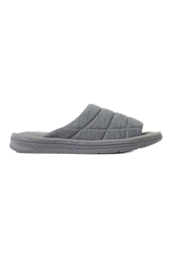 Cozy Comfort Men's Quilted Jersey Slide Slippers