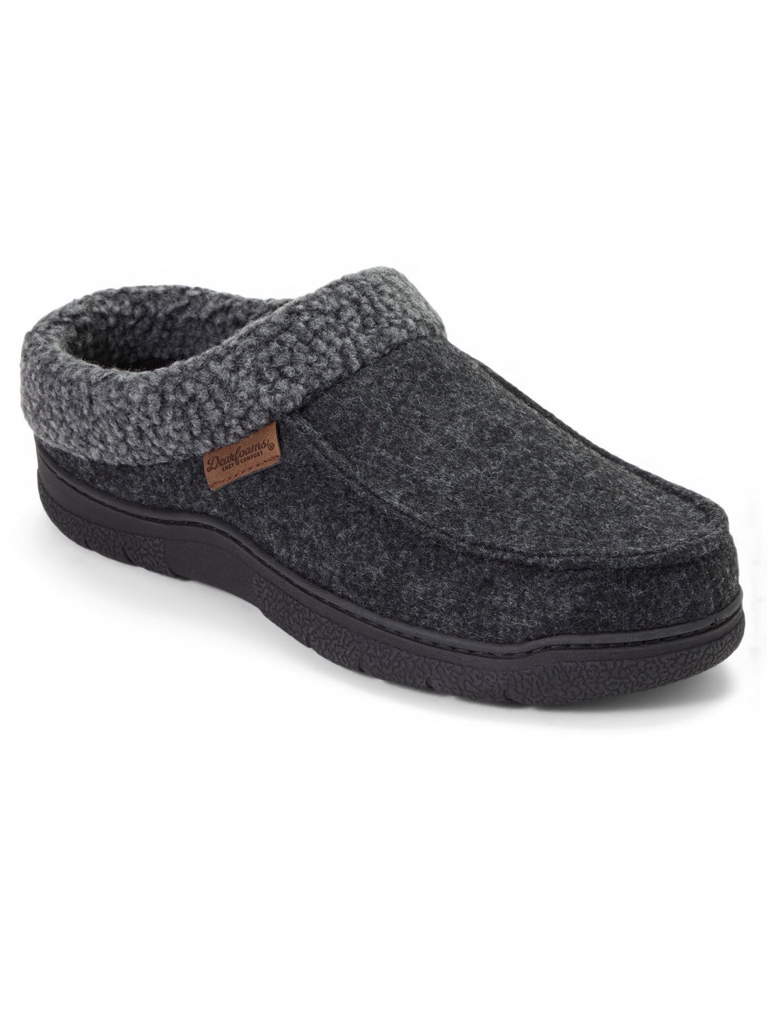 Dearfoams Cozy Comfort Men's Sherpa Moc Toe Clog Slippers