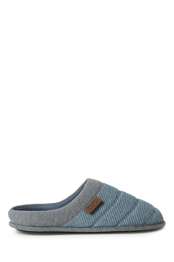 Cozy Comfort Men's Striped Scuff w/Memory Foam Slippers