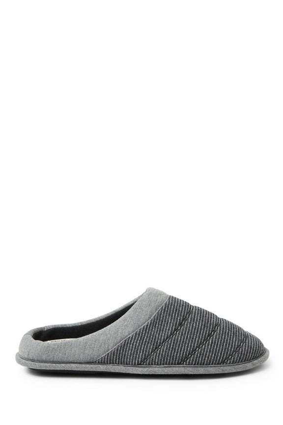 Cozy Comfort Men's Striped Scuff w/Memory Foam Slippers