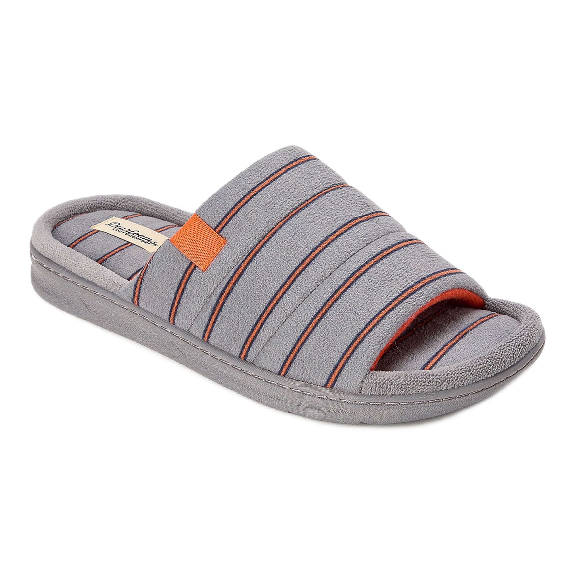 Dearfoams Cozy Comfort Men's Striped Slide Slippers