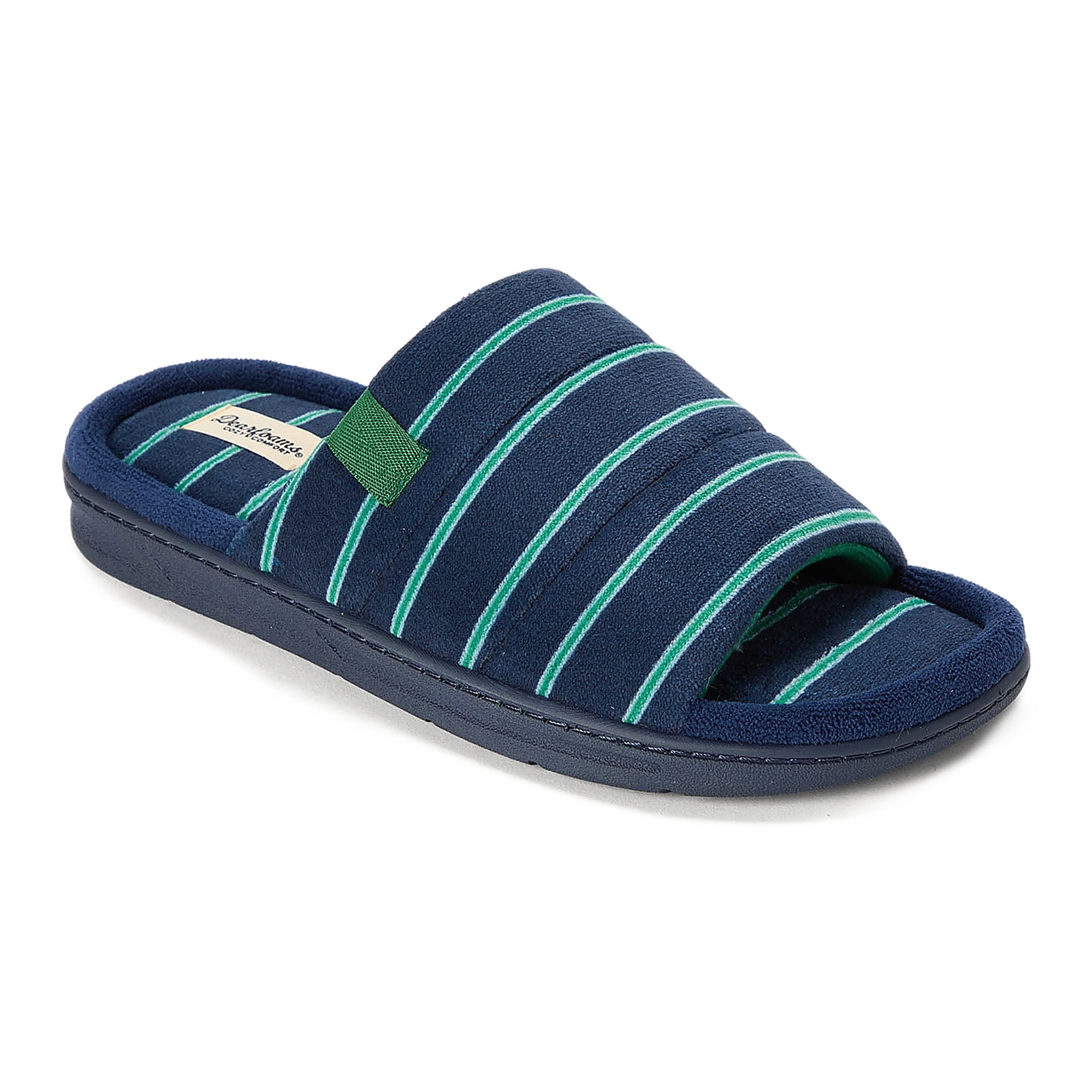 Dearfoams Cozy Comfort Men's Striped Slide Slippers