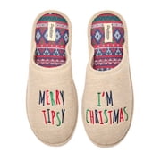 Dearfoams Cozy Comfort Men's Tipsy & Bright Novelty Slippers