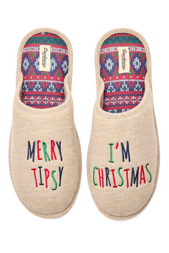 Cozy Comfort Men's Tipsy & Bright Novelty Slippers