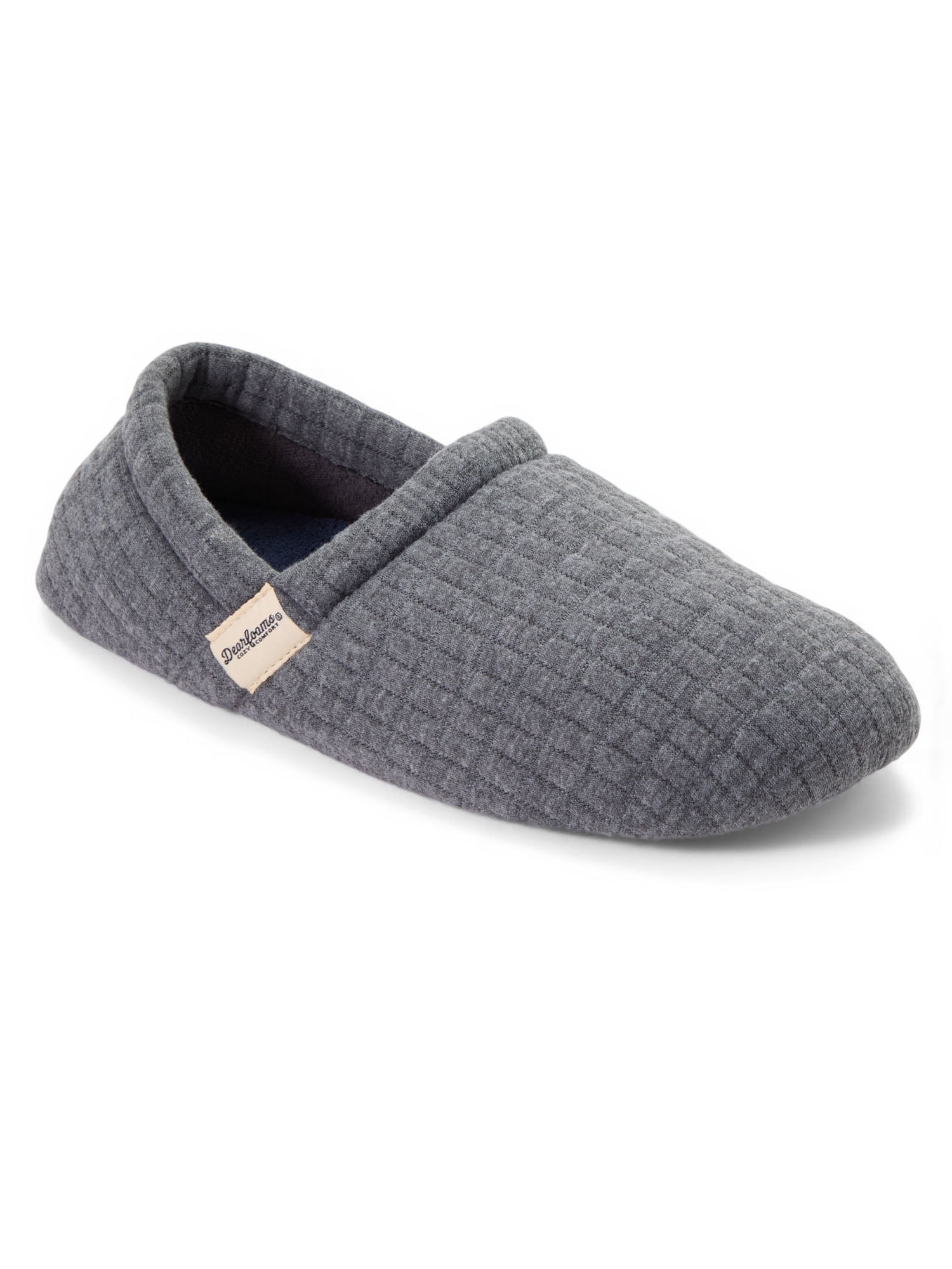 Dearfoams Cozy Comfort Men's Travel Jersey Knit Slipper Socks