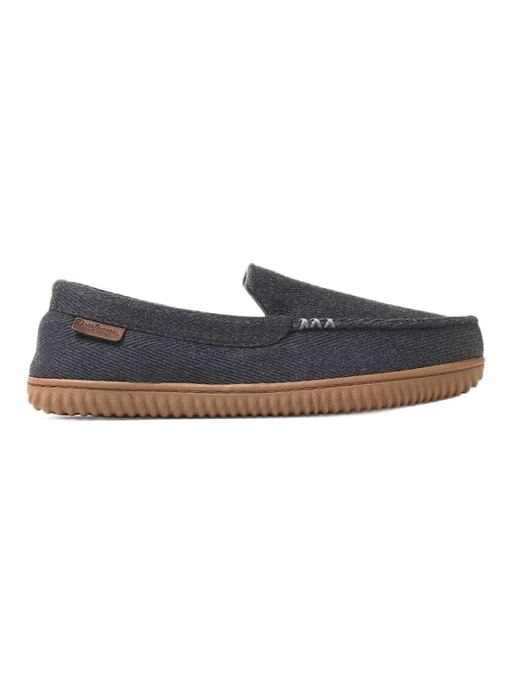 Cozy Comfort Men's Woven Moc W/ Accent Stitch Slippers