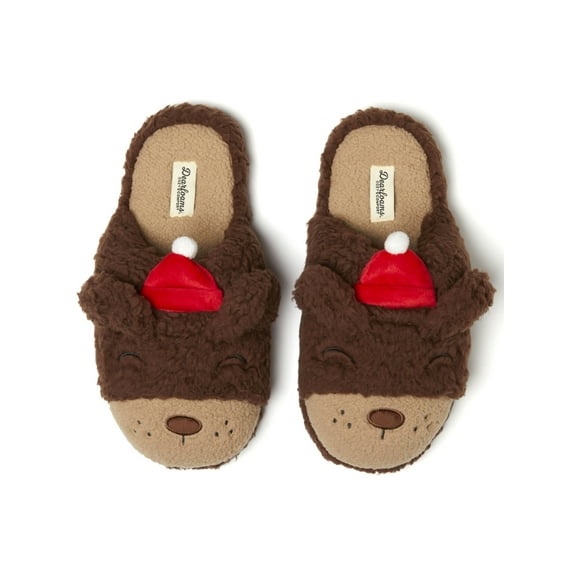Dearfoams Cozy Comfort Unisex Critter Snowbear Scuff Slippers