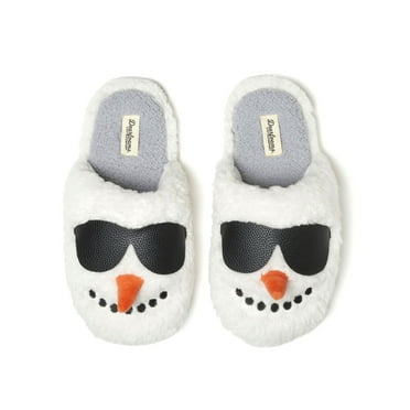 Dearfoams Cozy Comfort Unisex Critter Snowman Scuff Slippers