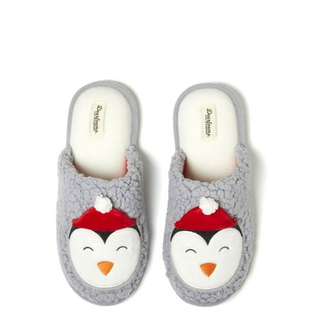 Dearfoams Cozy Comfort Unisex Penguin Scuff Slippers