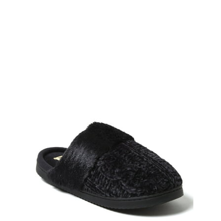 Dearfoams Cozy Comfort Women's Cable Knit Chenille Scuff Slippers