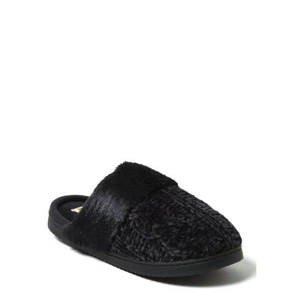 Dearfoams Cozy Comfort Women's Cable Knit Chenille Scuff Slippers