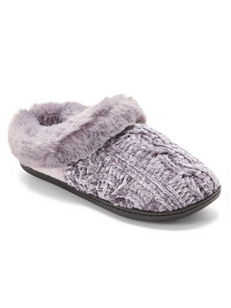 Dearfoams Cozy Comfort Women's Luxe Chenille Knit Clog Slippers