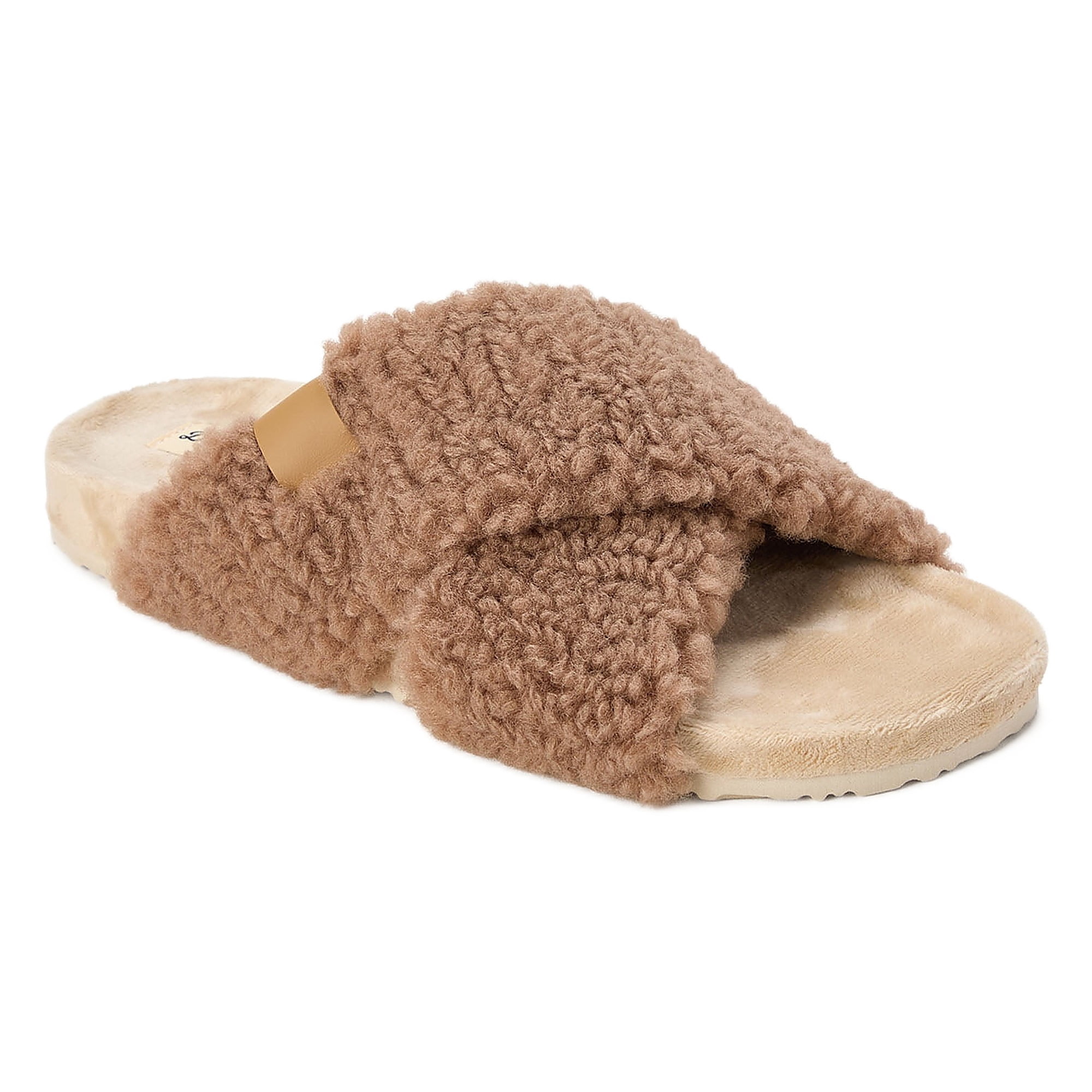 Dearfoams Cozy Comfort Women's Crossband Slide Slippers