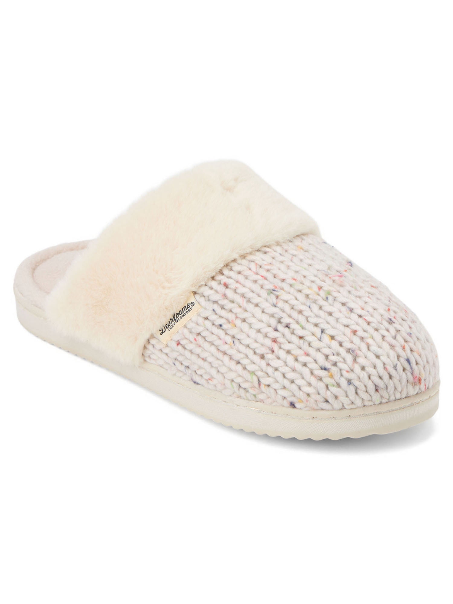 Dearfoams Cozy Comfort Women's Knit Speckeled Scuff Slippers