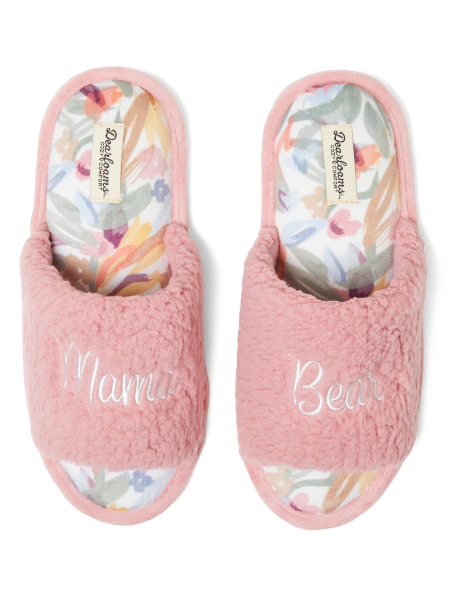 Dearfoams Cozy Comfort Women's Mama Bear Memory Foam Scuff
