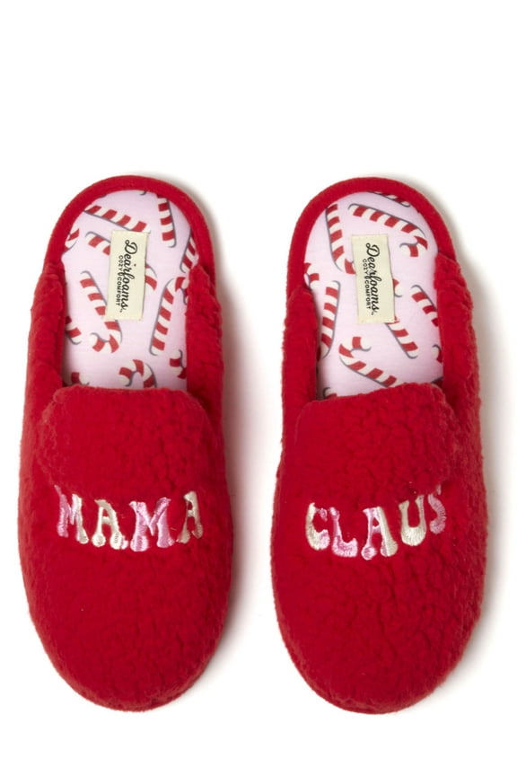 Cozy Comfort Women's Mama Claus Scuff Slippers