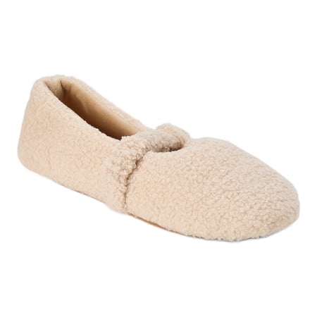 Dearfoams Cozy Comfort Women's Mary Jane Ballerina Slippers