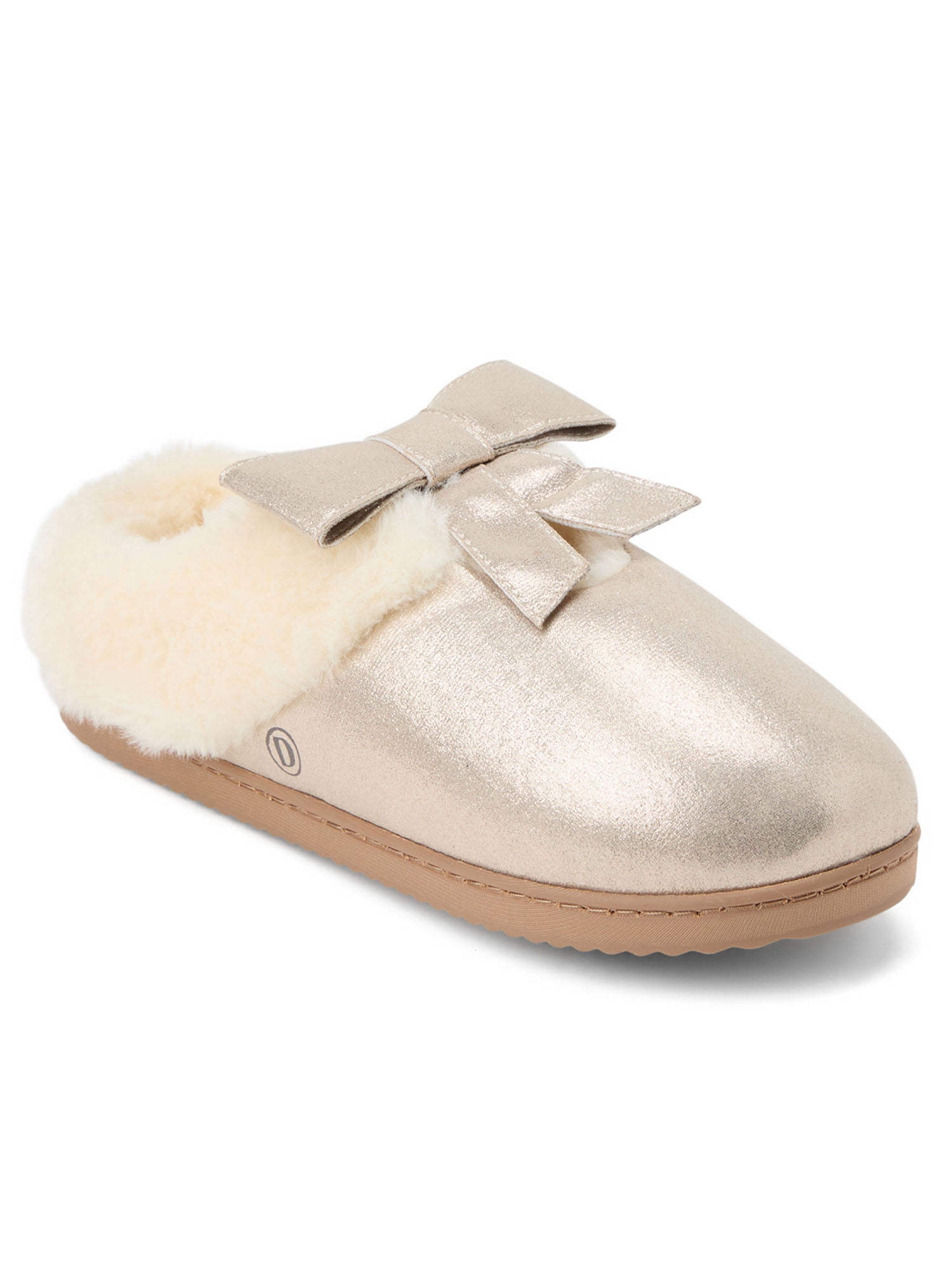 Dearfoams Cozy Comfort Women's Mary Jane Bow Slip On Scuff Slippers